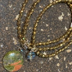 Unakite Healing Quartz Bracelet